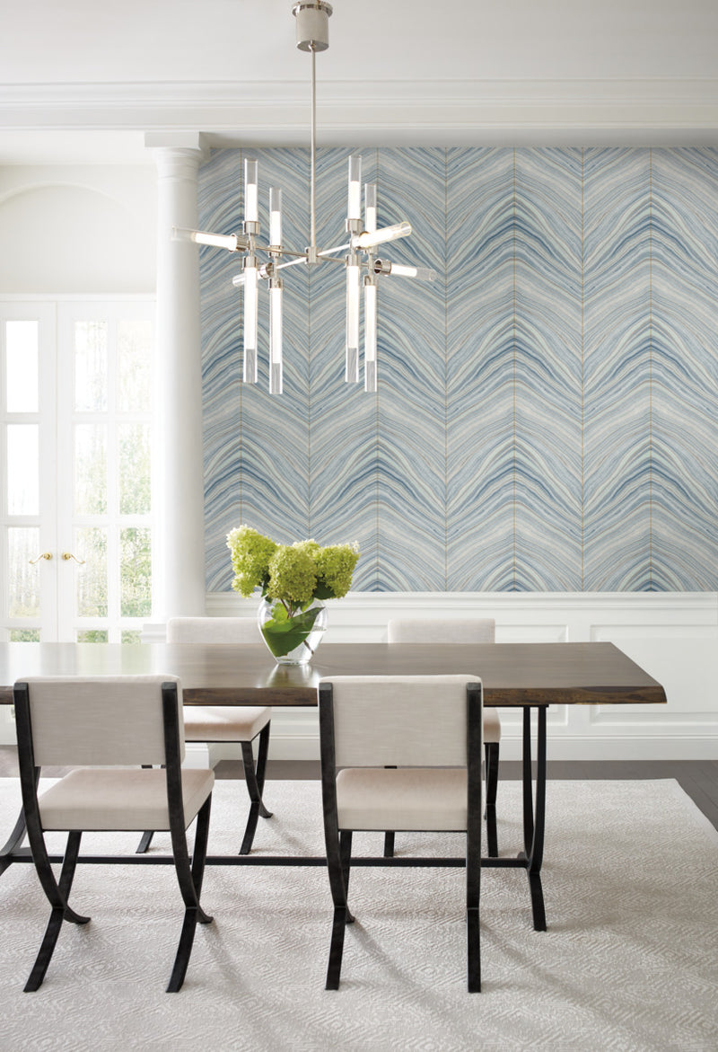 media image for Onyx Strata Blue Wallpaper from the Modern Artisan II Collection by Candice Olson 288