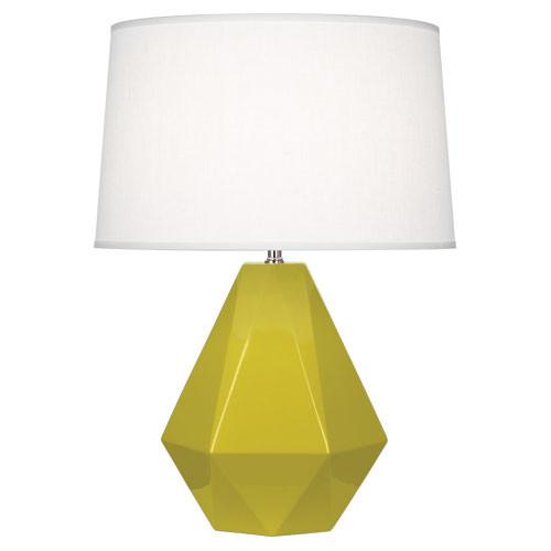 media image for Delta Table Lamp (Multiple Colors) with Oyster Linen Shade by Robert Abbey 227