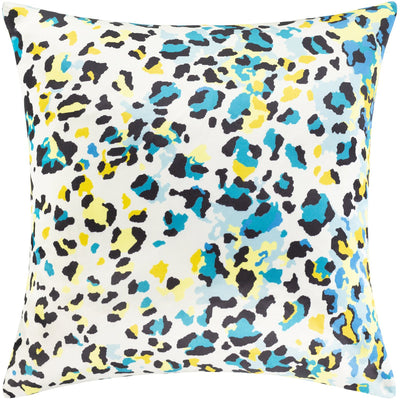 product image of Chloe CLE-005 Woven Square Pillow in Cream & Aqua by Surya 517