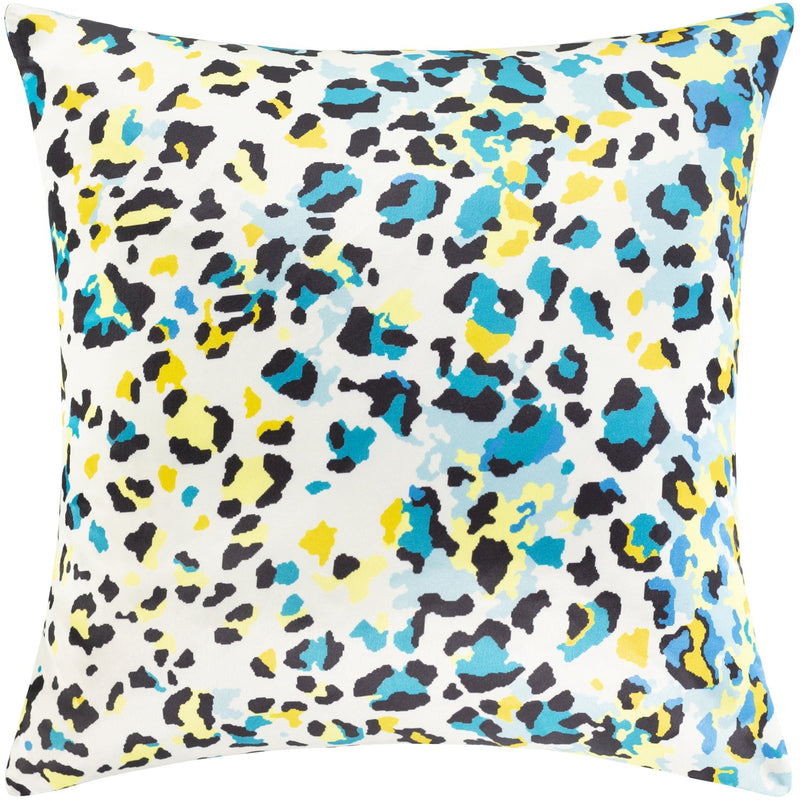 media image for Chloe CLE-005 Woven Square Pillow in Cream & Aqua by Surya 222