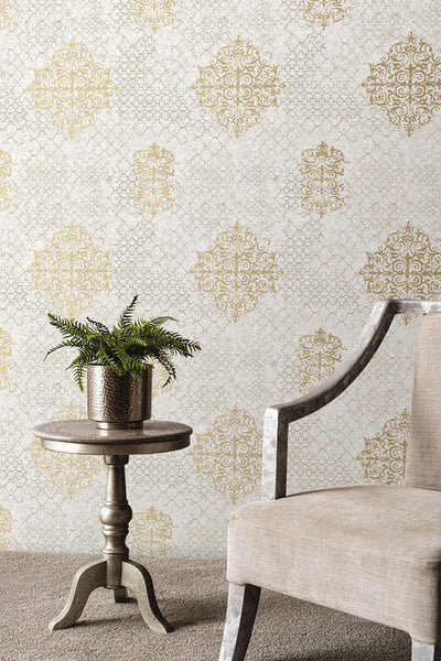 product image for Damask Mottled Wallpaper in Rose Gold 63