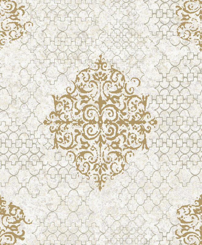 media image for Damask Mottled Wallpaper in Rose Gold 285