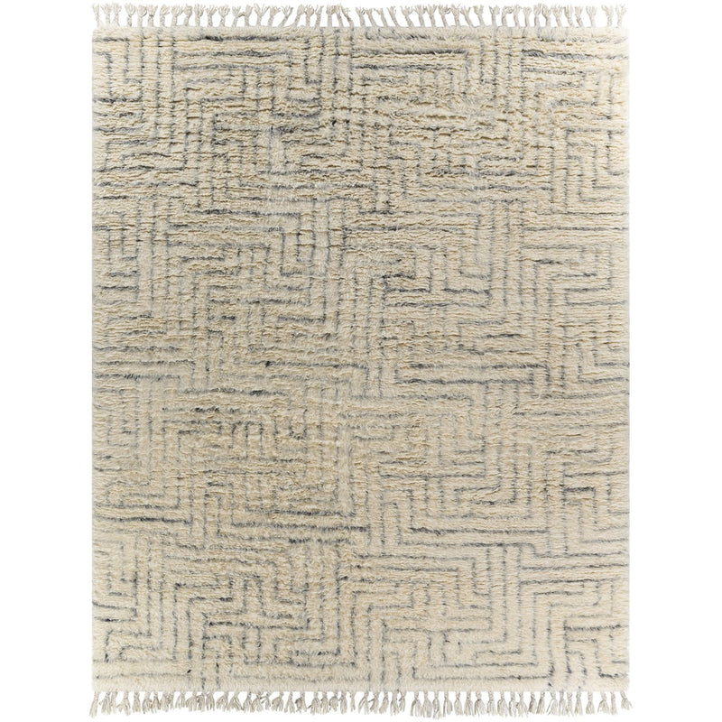 media image for Camille CME-2302 Hand Knotted Rug in Cream & Medium Grey by Surya 256