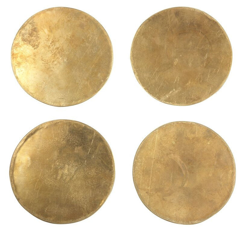media image for set of 4 brass coasters design by sir madam 1 236