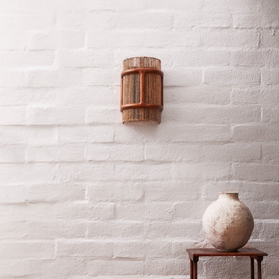 product image for wood jute sconce by woven wjws na 3 35