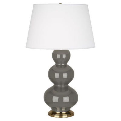 product image for triple gourd ash glazed ceramic table lamp by robert abbey ra cr42x 3 98