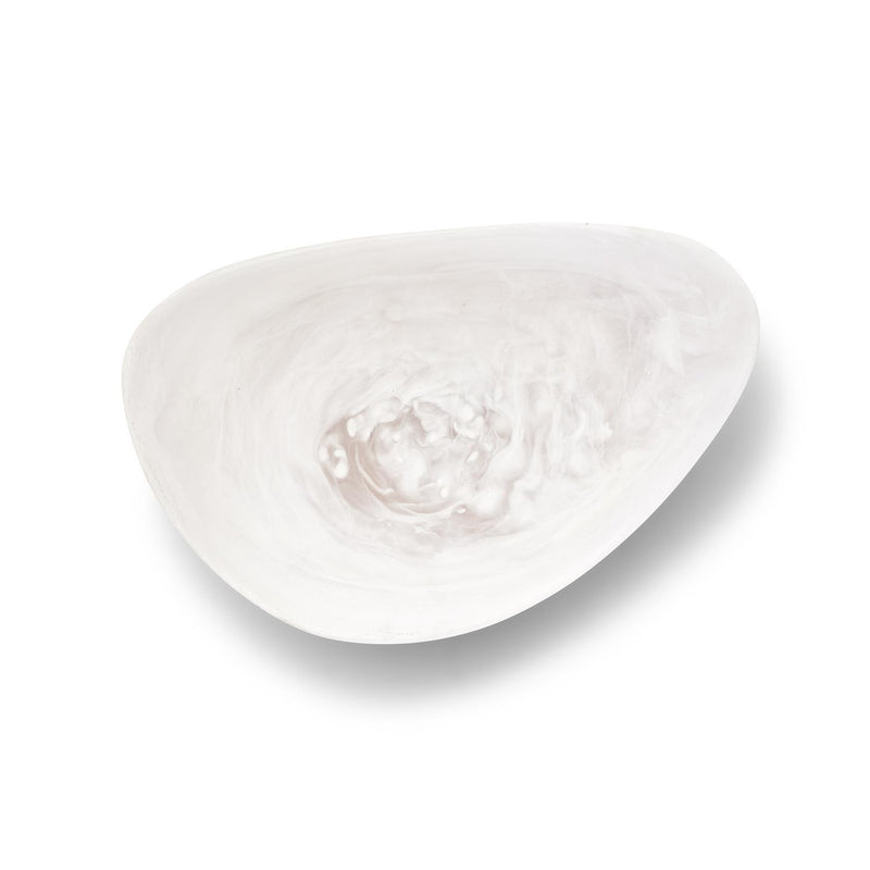 media image for archipelago white cloud marbleized organic shaped bowl 2 287