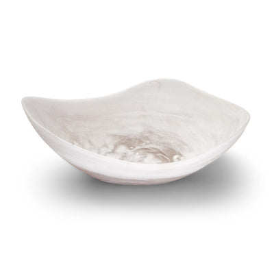 product image for archipelago white cloud marbleized organic shaped bowl 1 37