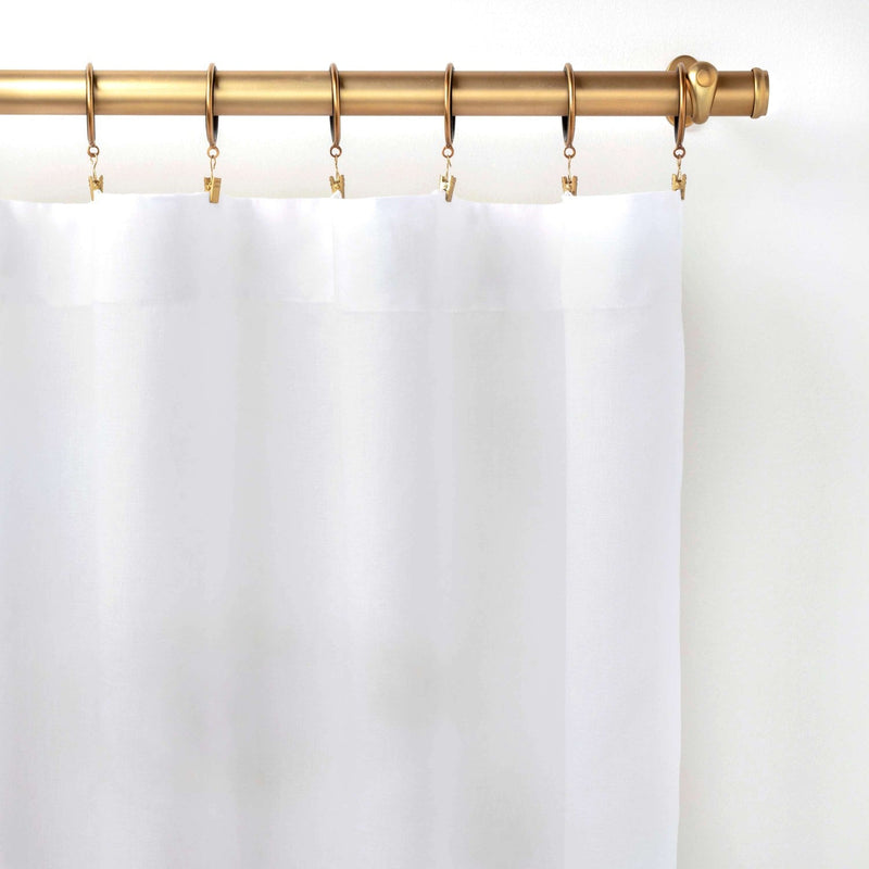 Shop Lush Linen White Curtain Panel | Burke Decor