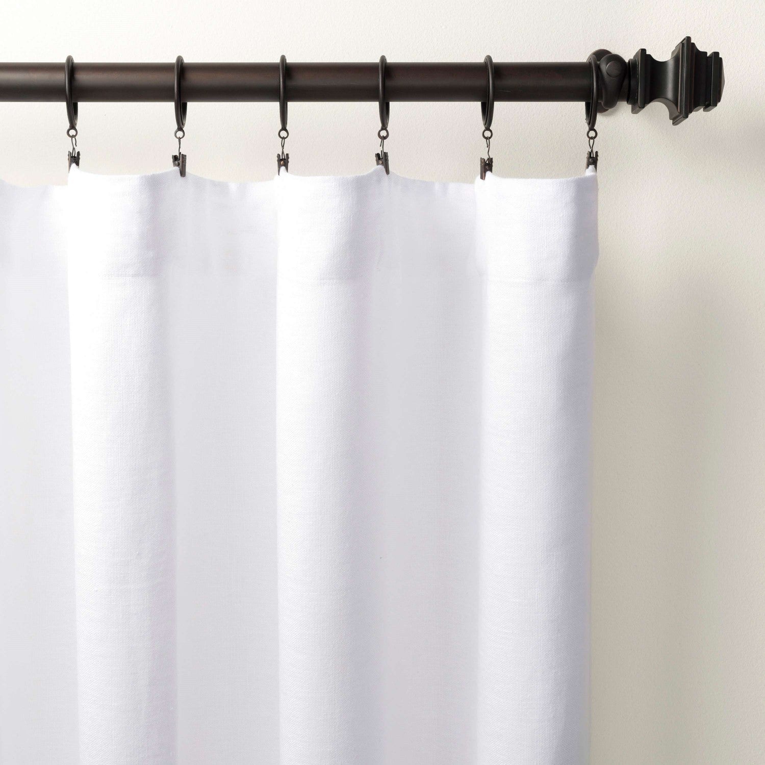 Shop Stone Washed Linen White Curtain Panel | Burke Decor