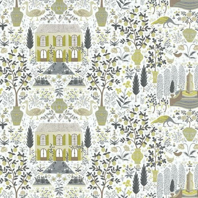 product image of Camont Wallpaper in Linen and Gold from the Rifle Paper Co. Collection by York Wallcoverings 579