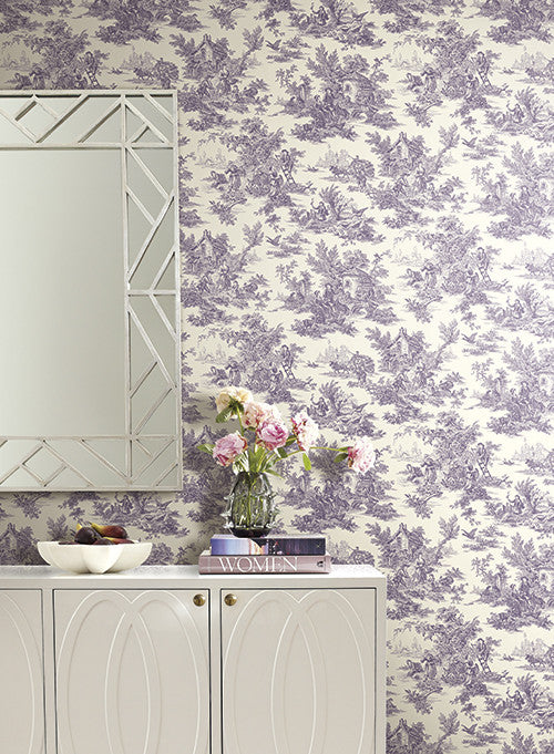 media image for Campagne Toile Wallpaper by Ashford House for York Wallcoverings 225