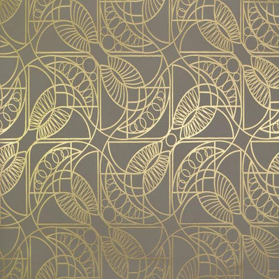 product image for Cartouche Wallpaper in Khaki and Gold by Antonina Vella for York Wallcoverings 1