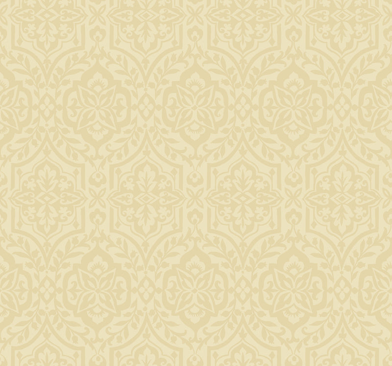 media image for Cathedral Damask Wallpaper in Gold from Damask Resource Library by York Wallcoverings 259