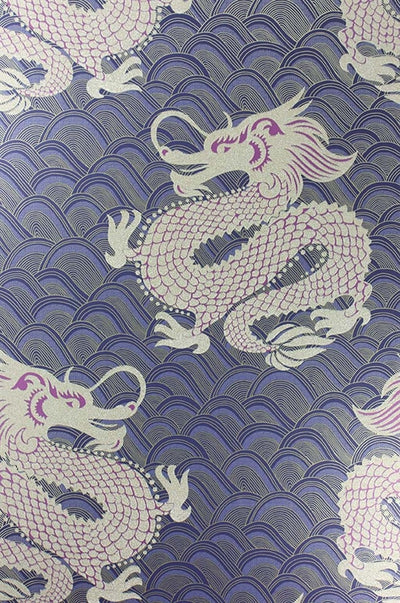 product image of Celestial Dragon Wallpaper in Ink and Amethyst by Matthew Williamson for Osborne & Little 51