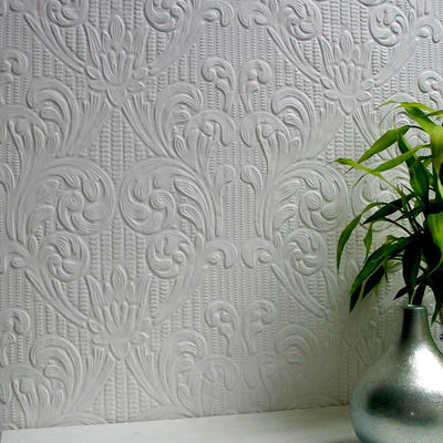 product image of Charles Paintable Supaglypta Wallpaper design by Brewster Home Fashions 551