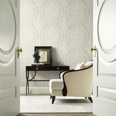 product image for Charleston Damask Wallpaper in Cream from the Ronald Redding 24 Karat Collection by York Wallcoverings 3