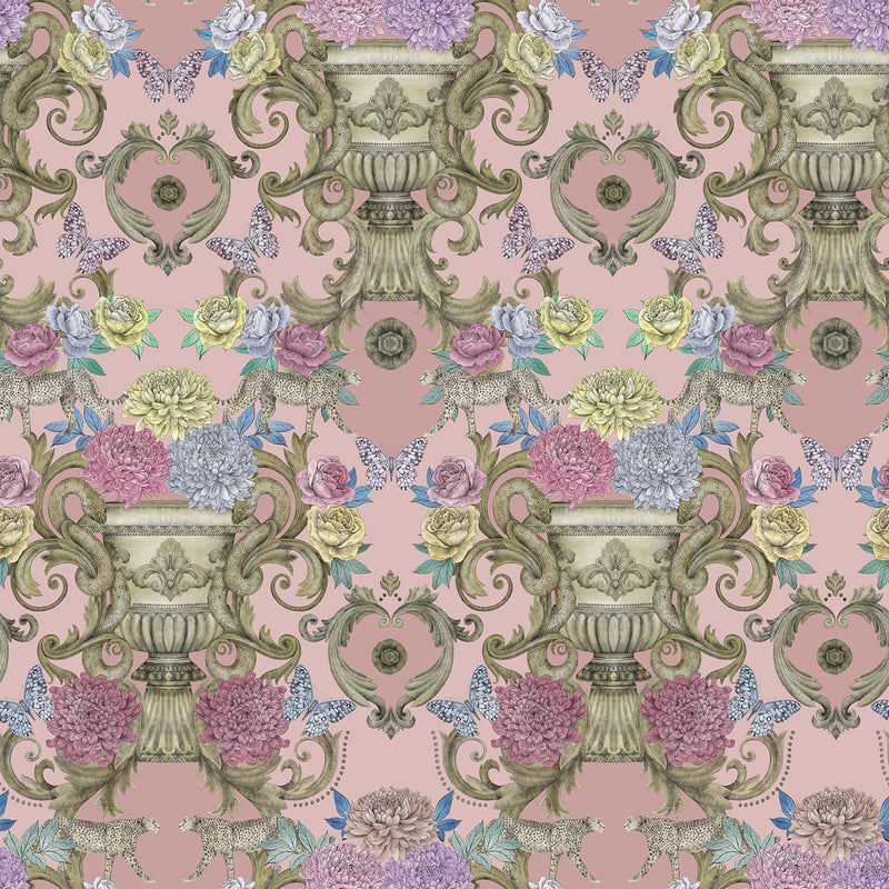 media image for Chateau Wallpaper in Pink from the Daydreams Collection by Matthew Williamson for Osborne & Little 250