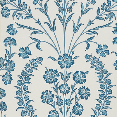 product image of Chelwood Wallpaper in Blue and Ivory from the Ashdown Collection by Nina Campbell for Osborne & Little 522