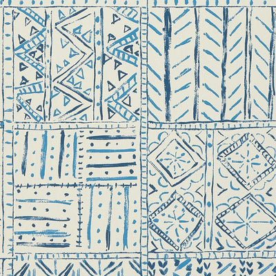 product image for Cloisters Wallpaper in Indigo and Blue from the Ashdown Collection by Nina Campbell for Osborne & Little 69