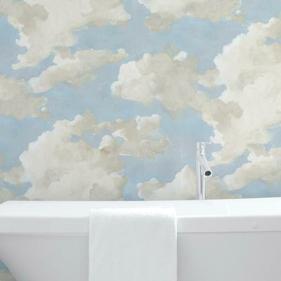 product image for Clouds on Canvas Peel & Stick Wallpaper in Blue by York Wallcoverings 36