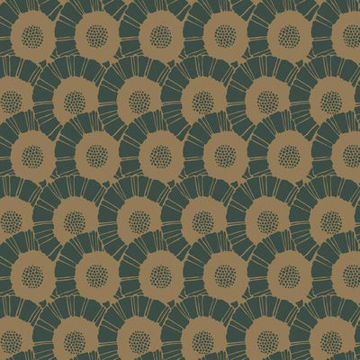 product image for Coco Bloom Wallpaper in Gold and Green from the Deco Collection by Antonina Vella for York Wallcoverings 27