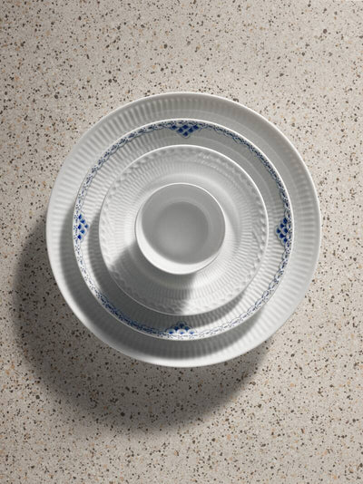 product image for white fluted half lace serveware by new royal copenhagen 1017292 10 18