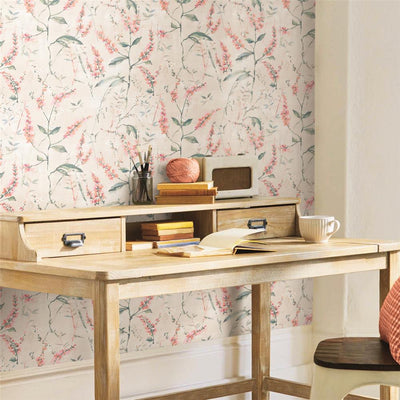 product image for Coral Floral Sprig Peel & Stick Wallpaper by RoomMates for York Wallcoverings 52