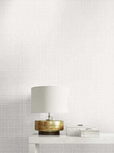 product image for Crosshatch Linen Wallpaper in Pearl from the Essential Textures Collection by Seabrook Wallcoverings 0