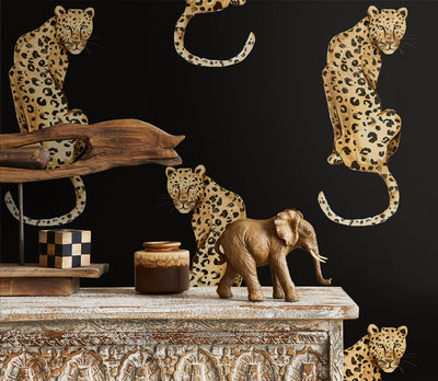 product image for Leopard King Black Peel-and-Stick Wallpaper from the Daisy Bennett Collection by NextWall 61