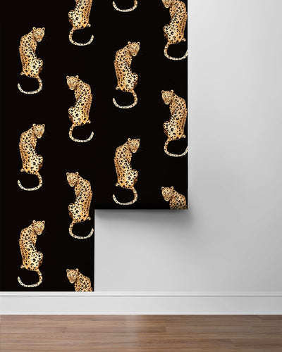 product image for Leopard King Black Peel-and-Stick Wallpaper from the Daisy Bennett Collection by NextWall 26