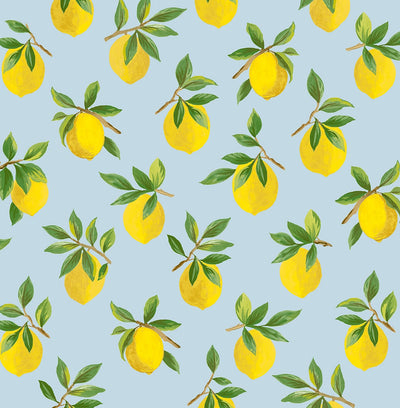 product image of Lemoncello Sky Blue Peel-and-Stick Wallpaper from the Daisy Bennett Collection by NextWall 546