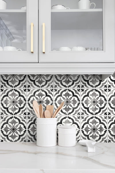 product image for Sorento Tile Black Peel-and-Stick Wallpaper from the Daisy Bennett Collection by NextWall 27