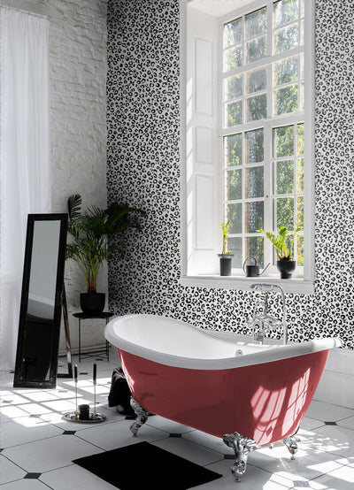 product image for Classic Leopard Black/Tan Peel-and-Stick Wallpaper from the Daisy Bennett Collection by NextWall 39