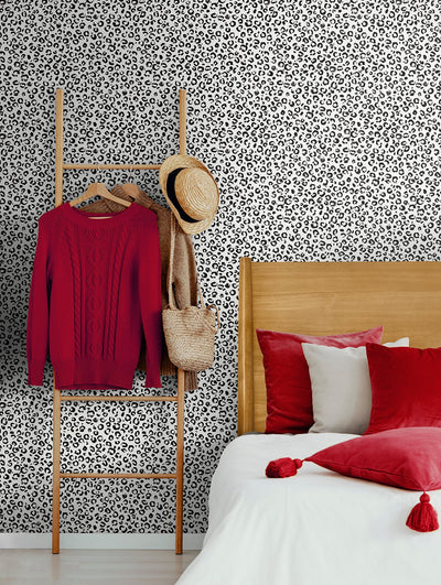 product image for Classic Leopard Black/Tan Peel-and-Stick Wallpaper from the Daisy Bennett Collection by NextWall 95