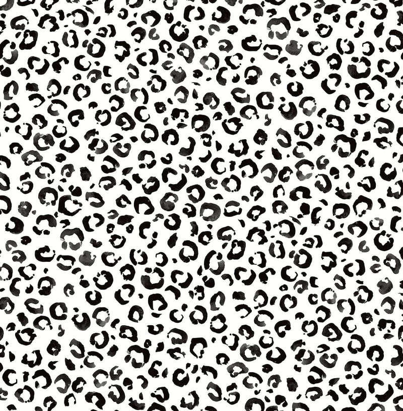 media image for Classic Leopard Black/Tan Peel-and-Stick Wallpaper from the Daisy Bennett Collection by NextWall 291