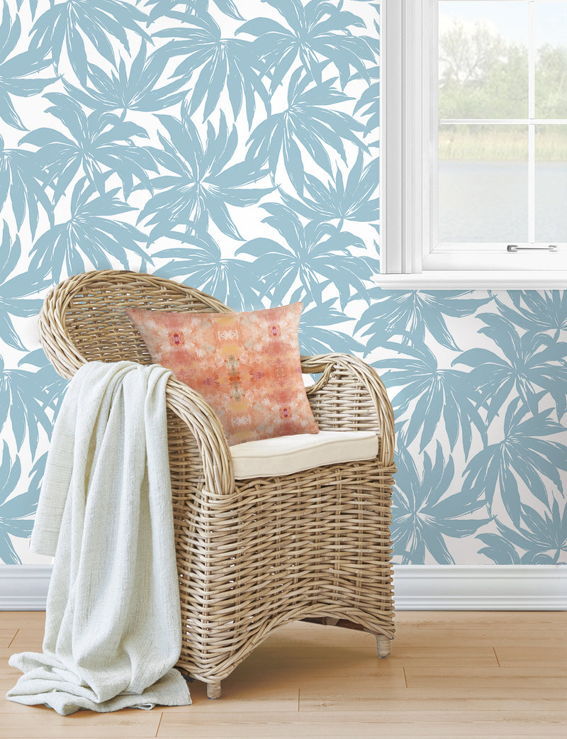 media image for Palma Wallpaper in Light Blue 297