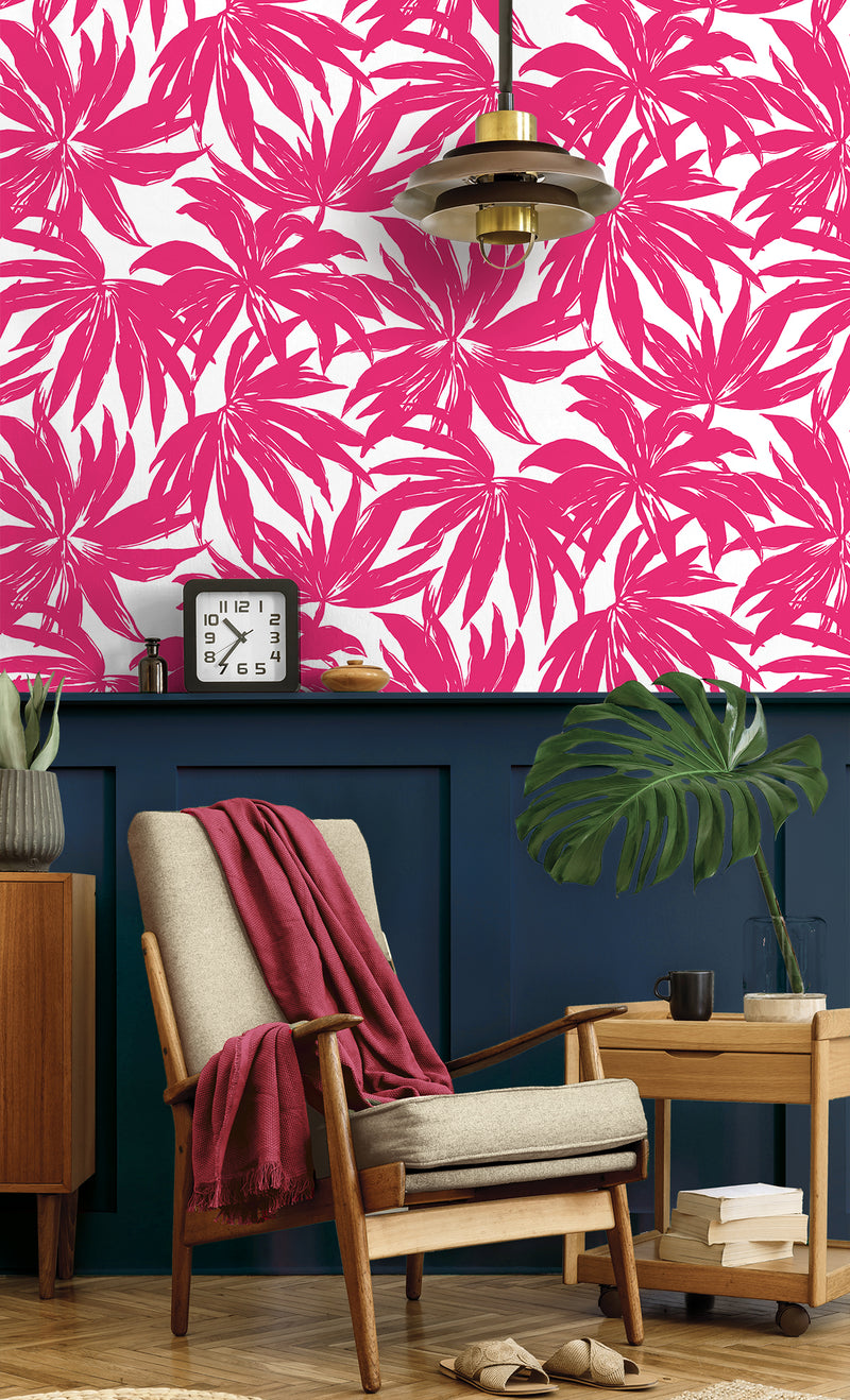 media image for Palma Wallpaper in Hot Pink 254