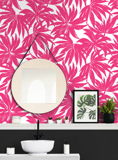 product image for Palma Wallpaper in Hot Pink 96