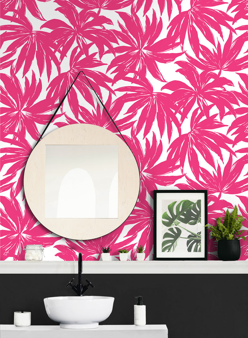 media image for Palma Wallpaper in Hot Pink 24