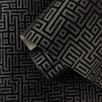 product image for Rockefellar Maze Onyx Wallpaper from Deco 2 by Collins & Company 33