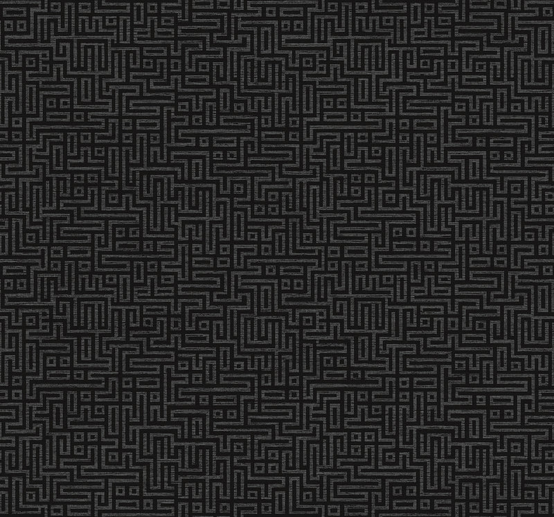 media image for Rockefellar Maze Onyx Wallpaper from Deco 2 by Collins & Company 269