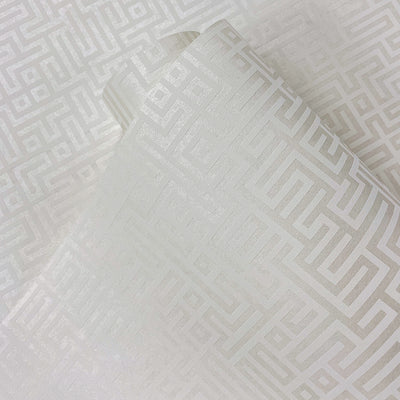 product image for Rockefellar Maze Metallic Pearl Wallpaper from Deco 2 by Collins & Company 20