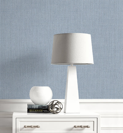 product image for Queens Weave Steel Blue Wallpaper from Deco 2 by Collins & Company 54