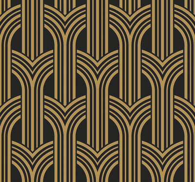 product image for Broadway Arches Antique Gold Wallpaper from Deco 2 by Collins & Company 25