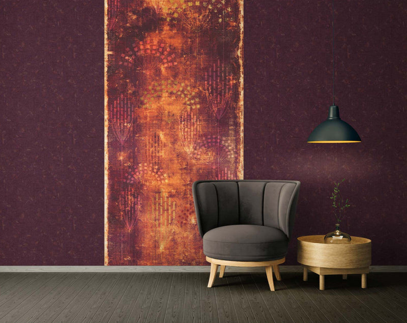 media image for Stylized Red Flower Wall Mural from the Absolutely Chic Collection by Galerie Wallcoverings 242