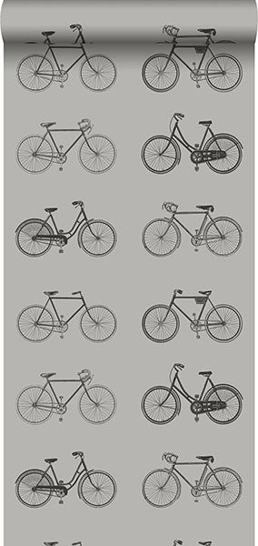 product image for Turnblad Grey Bicycle Wallpaper from Design Department by Brewster 13