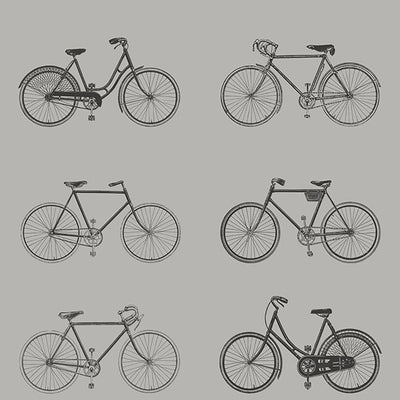 product image of Turnblad Grey Bicycle Wallpaper from Design Department by Brewster 576