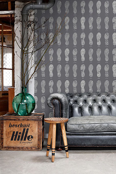 product image for Tonya Taupe City Footprint Wallpaper from Design Department by Brewster 72