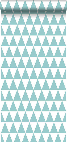 product image for Verdon Aquamarine Geometric Wallpaper from Design Department by Brewster 87